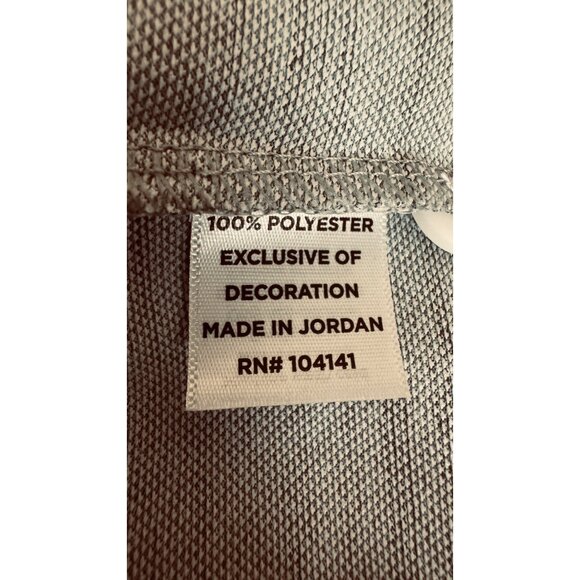 NWT Walter Hagen Size Large Gray Striped Polo Shirt 100% Polyester Golf Wear - Picture 11 of 13